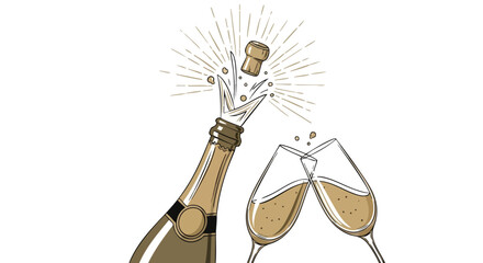 Pop the cork and toast to success with bubbly champagne, celebrating joyous moments and festive occasions in style