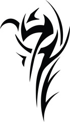 This elegant black and white floral design is ideal for decorative borders, logos, or vintage-inspired graphic designs, featuring intricate detailing and curved leaves
