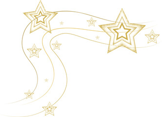 Stars pattern decorative element with lines wave clipart