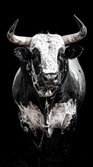 Close-up portrait of a bull