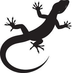  Crawling Lizard Silhouette Vector Illustration