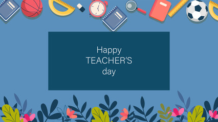 Fototapeta premium Banner template for world teachers day