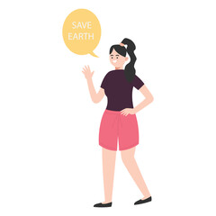 Save Earth Vector Illustration Which can easily edit or modify