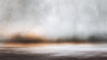 Atmospheric Earth Tones: An abstract artwork portraying a vast expanse of a hazy, earthy landscape, with tones creating a mood of contemplation and serenity. 