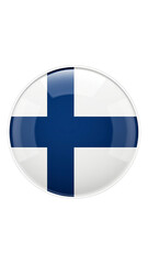 Obraz premium Blue Cross Glossy Icon on Transparent Background, Modern Graphic Design Element