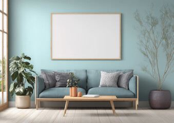 Poster Frame Mockup - Interior Scene 