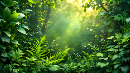 Deep Forest Sunlight Glint