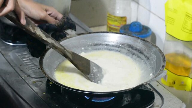 Making Traditional Indonesian Cilok Street Food by Hand
