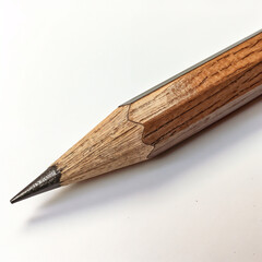 wooden pencil on a wooden  in a white background