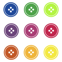 Colorful Buttons Vector Set Illustration
