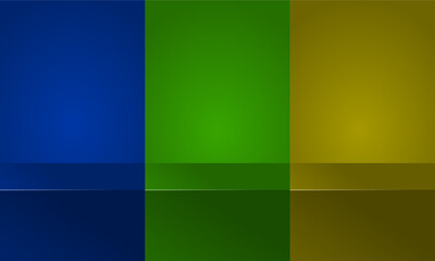 Aesthetic podium display with vibrant background in luxury style