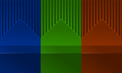 Striking luxury podium with modern aesthetic and vibrant background