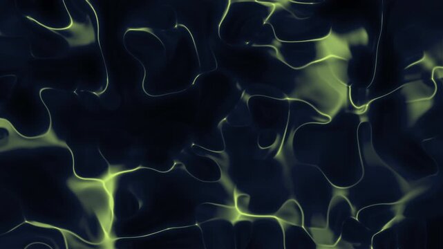 Abstract background mystical, dark water with glowing yellow ripples, creating an enchanting and captivating reflection perfect for moodsetting backgrounds or eerie themes.