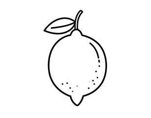 Simple line art of a lemon