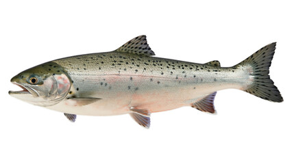 Silver Speckled Trout on Transparent Background, High-Resolution 3D Realism Cutout