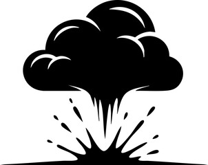 Dramatic explosion effect for game design or marketing, impactful graphic for presentations, dark and powerful, a visual metaphor for change or disruption