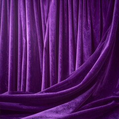 Purple velvet drapes, dramatic folds