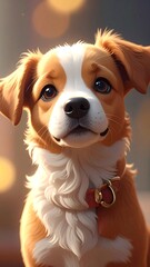 Close-up portrait of a cute puppy