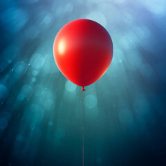 red balloon on blue sky