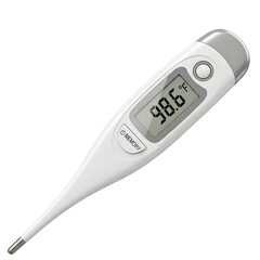 Digital Thermometer Displaying Normal Temperature isolated on transparent background