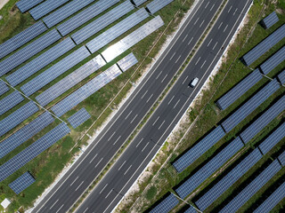 solar power station on beach