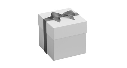 Realistic Gift Box Mockup with Ribbon – Luxury Present Packaging, Birthday, Christmas, Holiday Box PSD Template