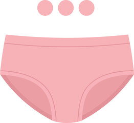 Elegant pink bikini bottom and matching top accents for summer beach fashion vector