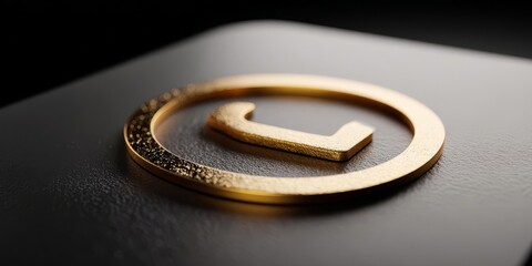 Gold Number One Symbol in Circle on Textured Surface: Award, Winner, First Place, Achievement, Success, Champion, Victory, Top Rank, Premium, Luxury