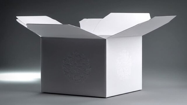 White gift box design