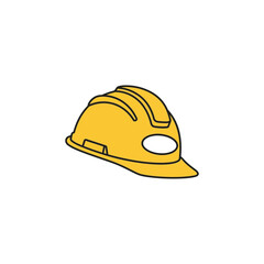 construction helmet on white background