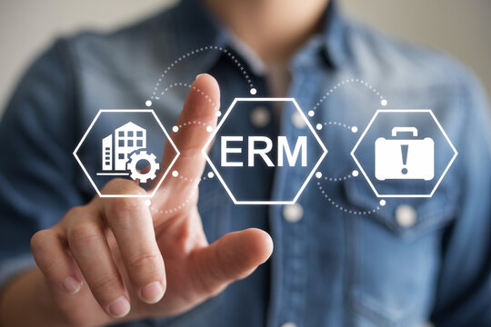 Enterprise risk management erm strategy business concept digital solution technology for success