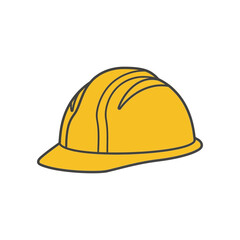 construction helmet on white background