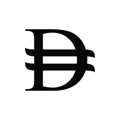 dirham icon vector UAE money symbol