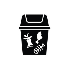 Food Waste  Recycling and sorting organic waste trash icon vector
