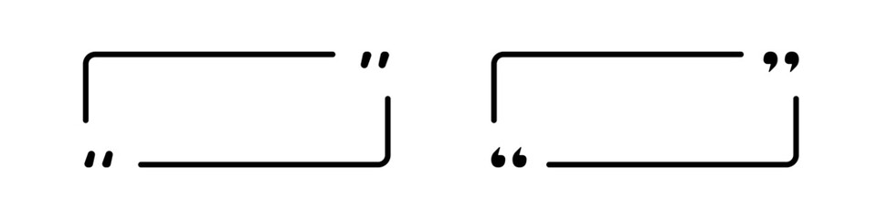 Minimalist quotation frame and border design elements.