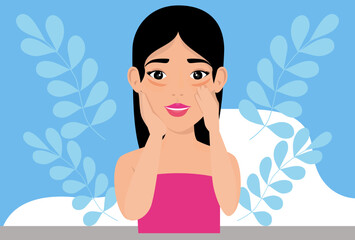 Dark Circles Concept Illustration Vector Style