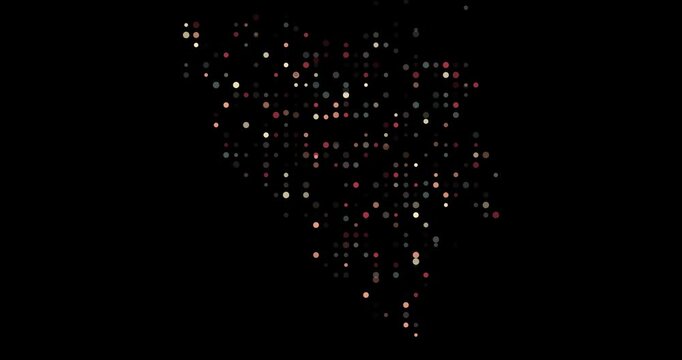 Abstract Orbs Drift Assembling Bosnian Generative Silhouette Design