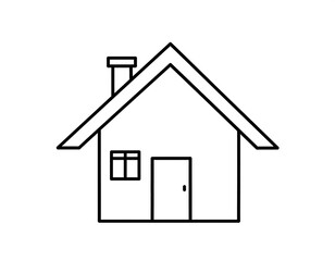 Simple outline drawing of a house