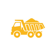 Naklejka premium dump truck isolated on white background