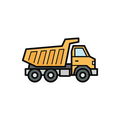 dump truck isolated on white background