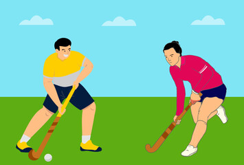 Hockey Concept Illustration Vector Style