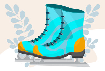 Ice Skates Concept Illustration Vector Style