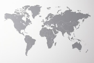 Obraz premium World map minimalist design shapes.