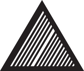 Geometric Black and White Triangle Icon Design for Websites, Apps, and User Interfaces