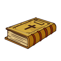 Retro Bible Book Icon 3D Sketch