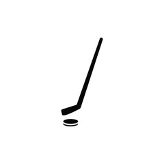 Minimalist Black Silhouette Hockey Stick Icon for Sports Graphic Design, Best-Selling Vector Illustration for Websites, Logos, and Print Media