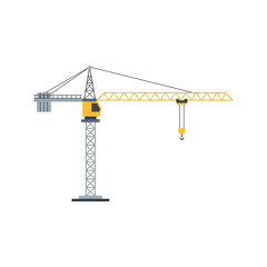 crane on white background
