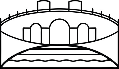 rooftop rooftop yoga retreat dome illustration on transparent