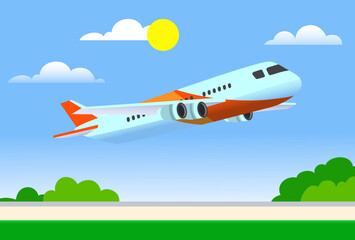 Airplane Concept Illustration Vector Style