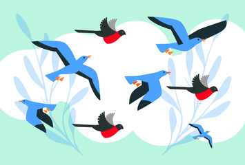 Bird Concept Illustration Vector Style